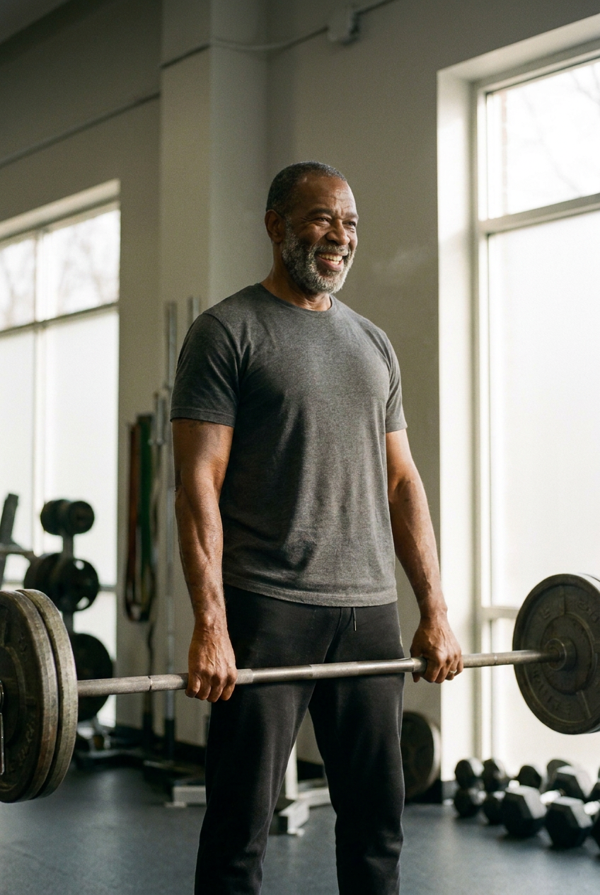 Client testimonial — Age 62 · Deadlifting more than he did at 30.